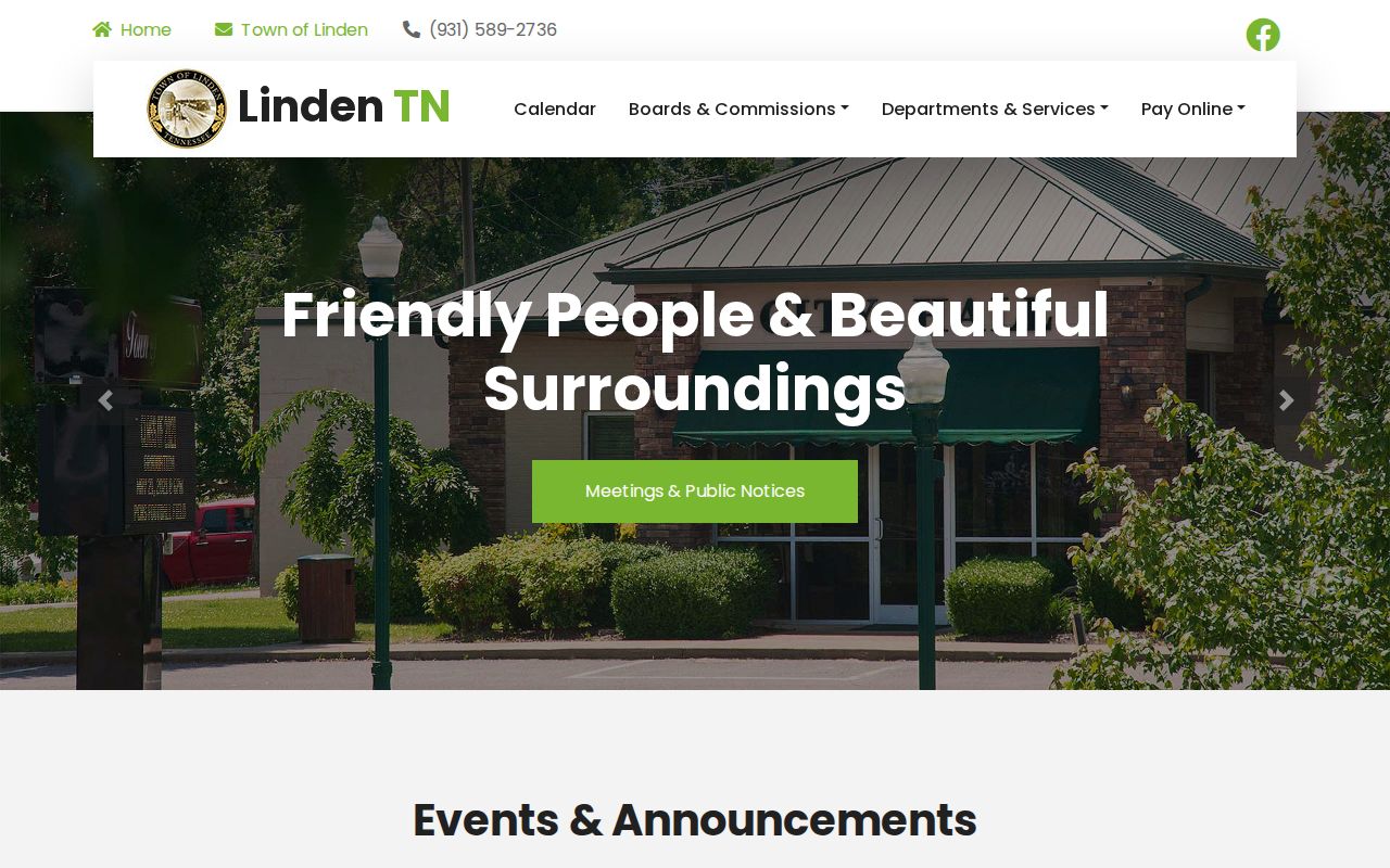 Linden warrant records local government contact and town hall information
